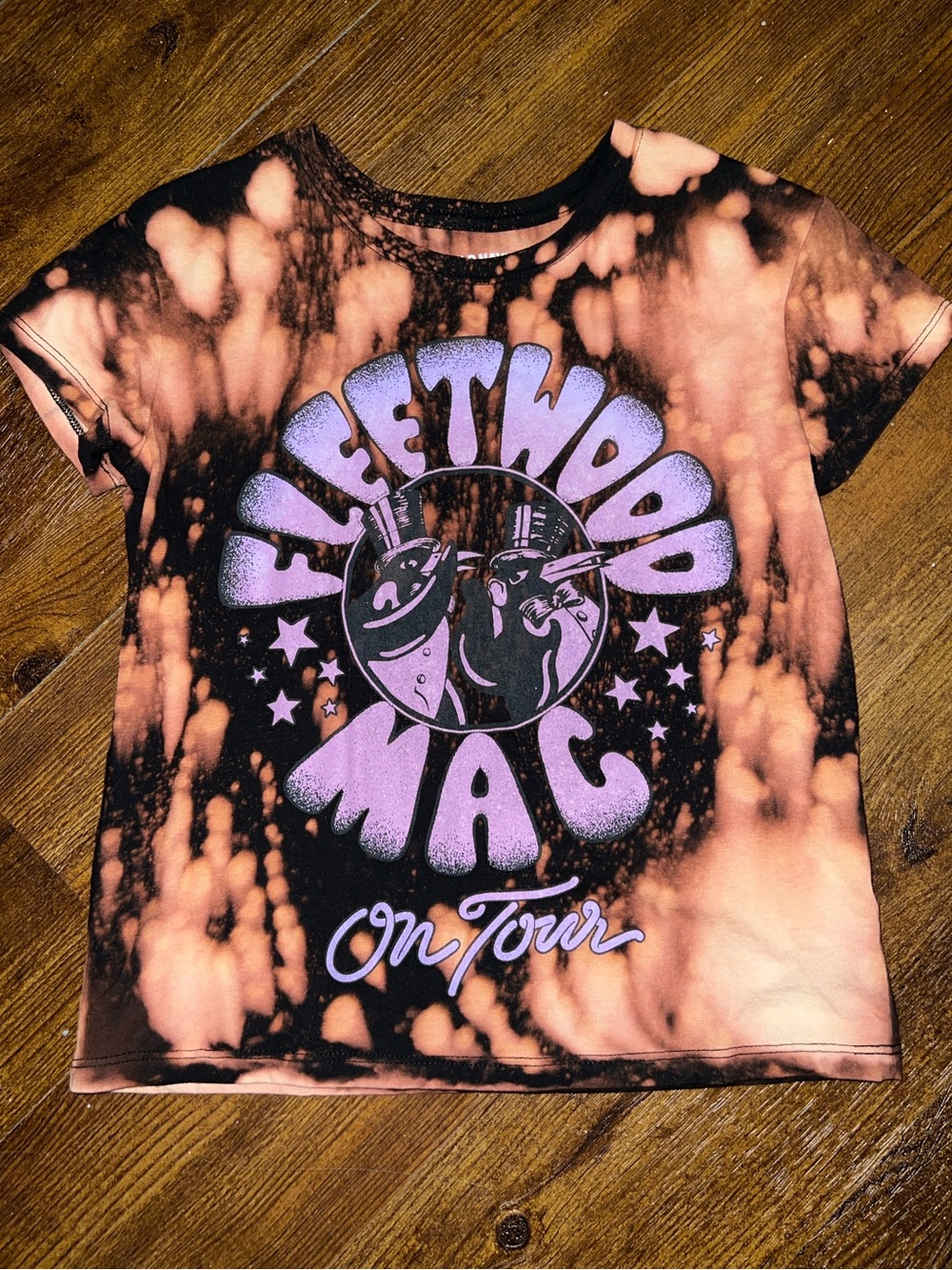 Old Navy Black Fleetwood Mac on Tour Purple Graphic Tee Kids Size L 10-12